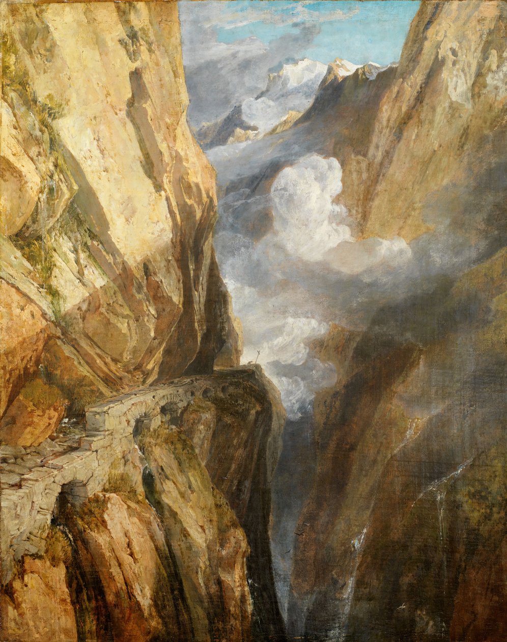 Průsmyk svatého Gottharda, Švýcarsko, 1803-04. od Joseph Mallord William Turner