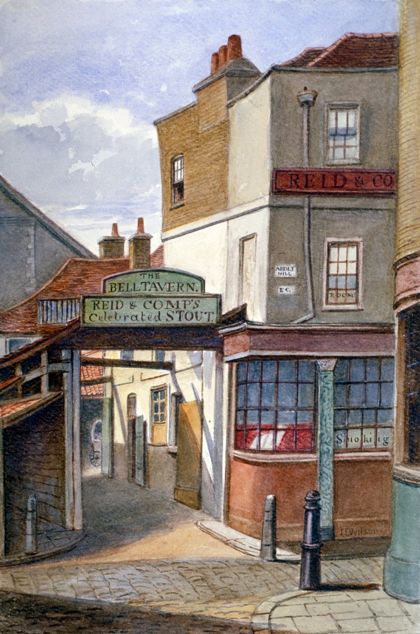 Bell Tavern, Addle Hill, Londýn, 1868 od JT Wilson