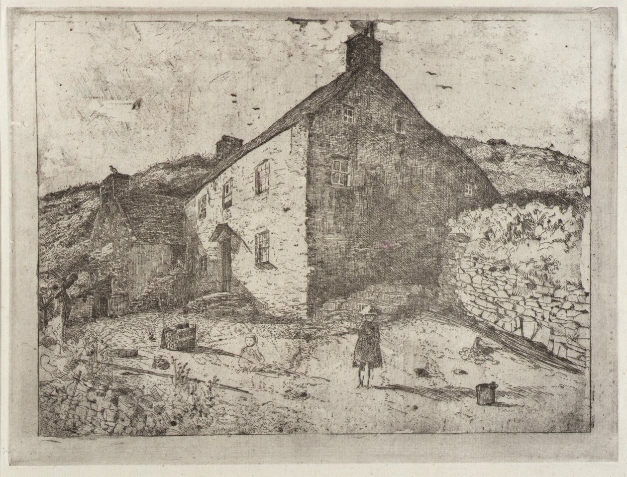 Rybářská chata - ostrov Man od J. Alden Weir