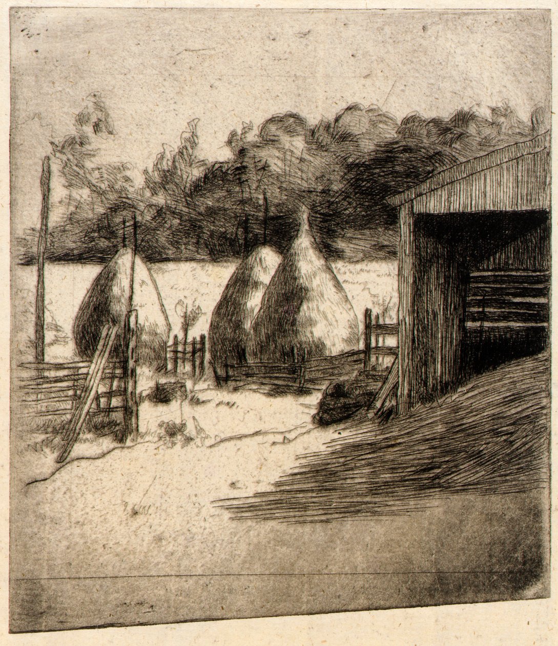 Hromady sena od J. Alden Weir
