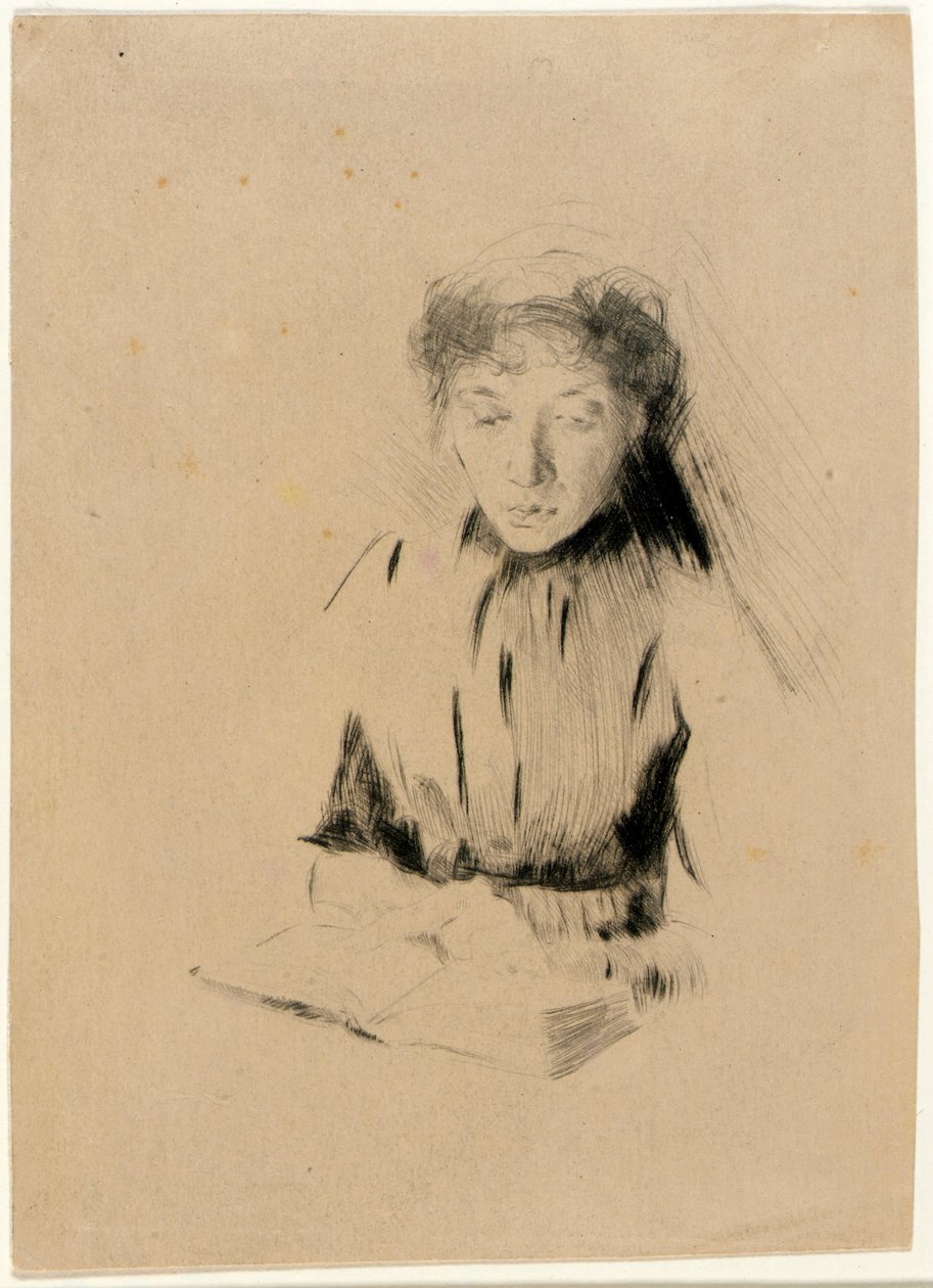 Malý portrét (Mladá žena) od J. Alden Weir
