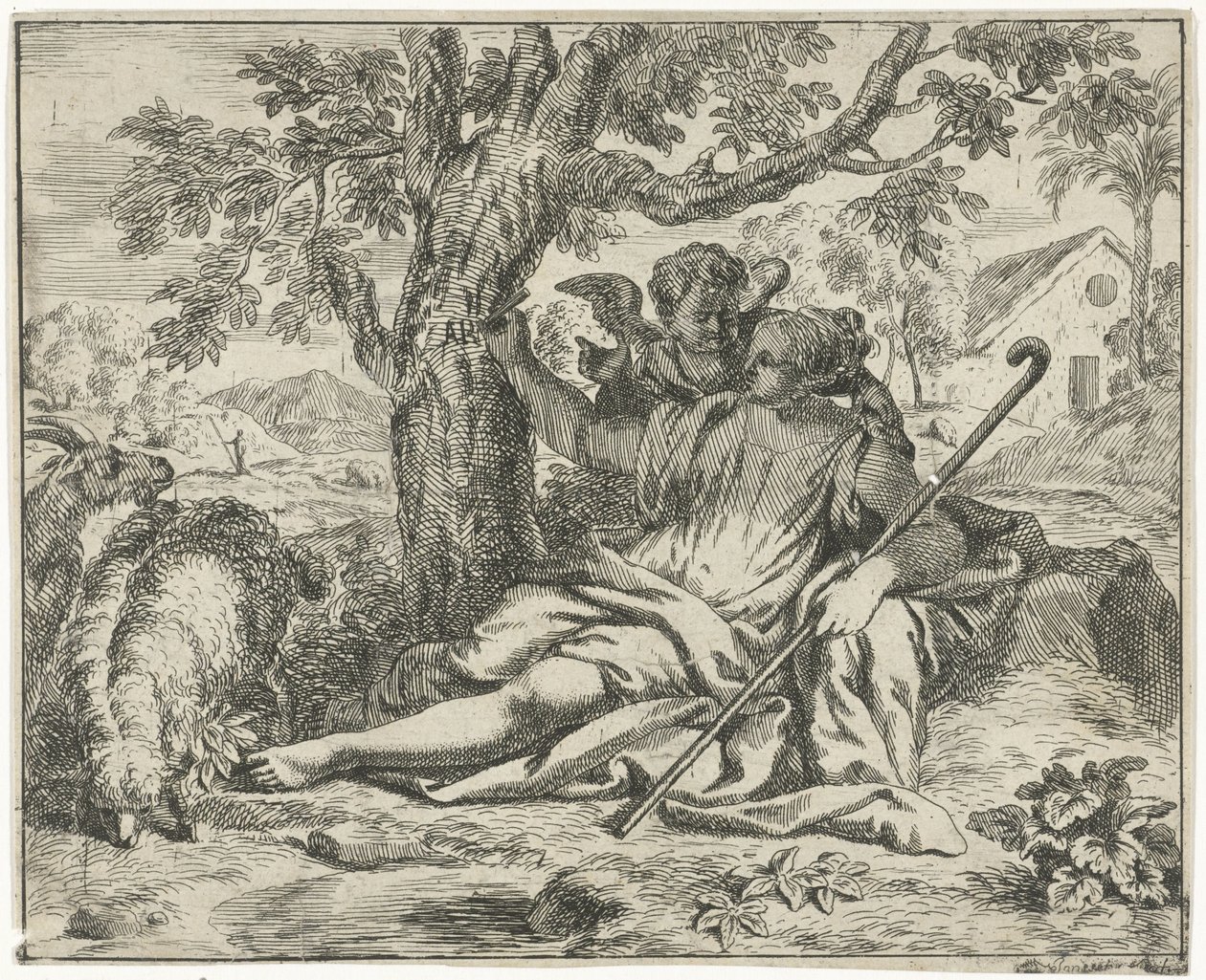 Anděl se zjevuje Hagar od J. Alexander Janssens