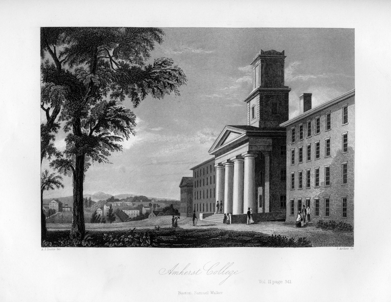 Amherst College, Massachusetts, 1855. od J. Archer