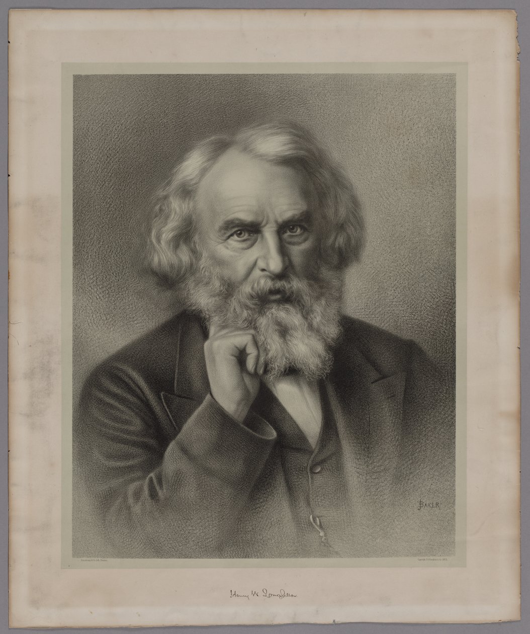 Henry Wadsworth Longfellow, 1875. od J. Baker