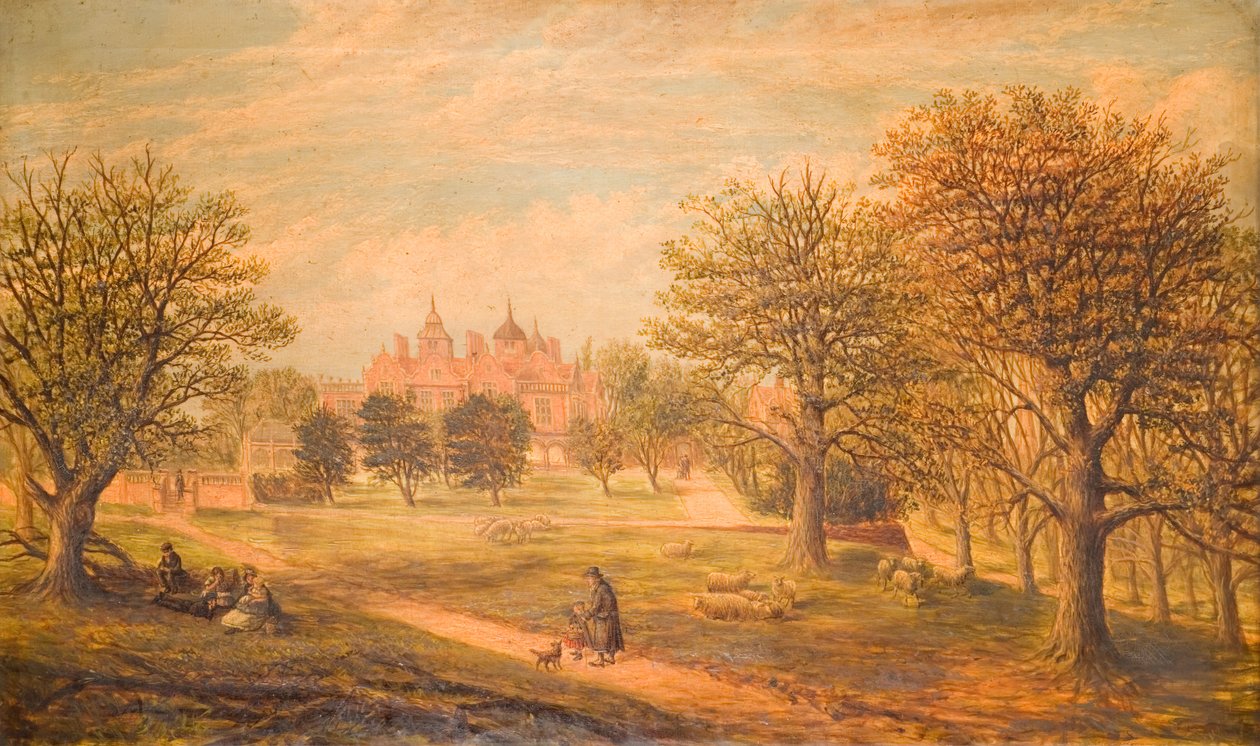 Aston Hall ze západu, 1800-1900. od J. Beardmore