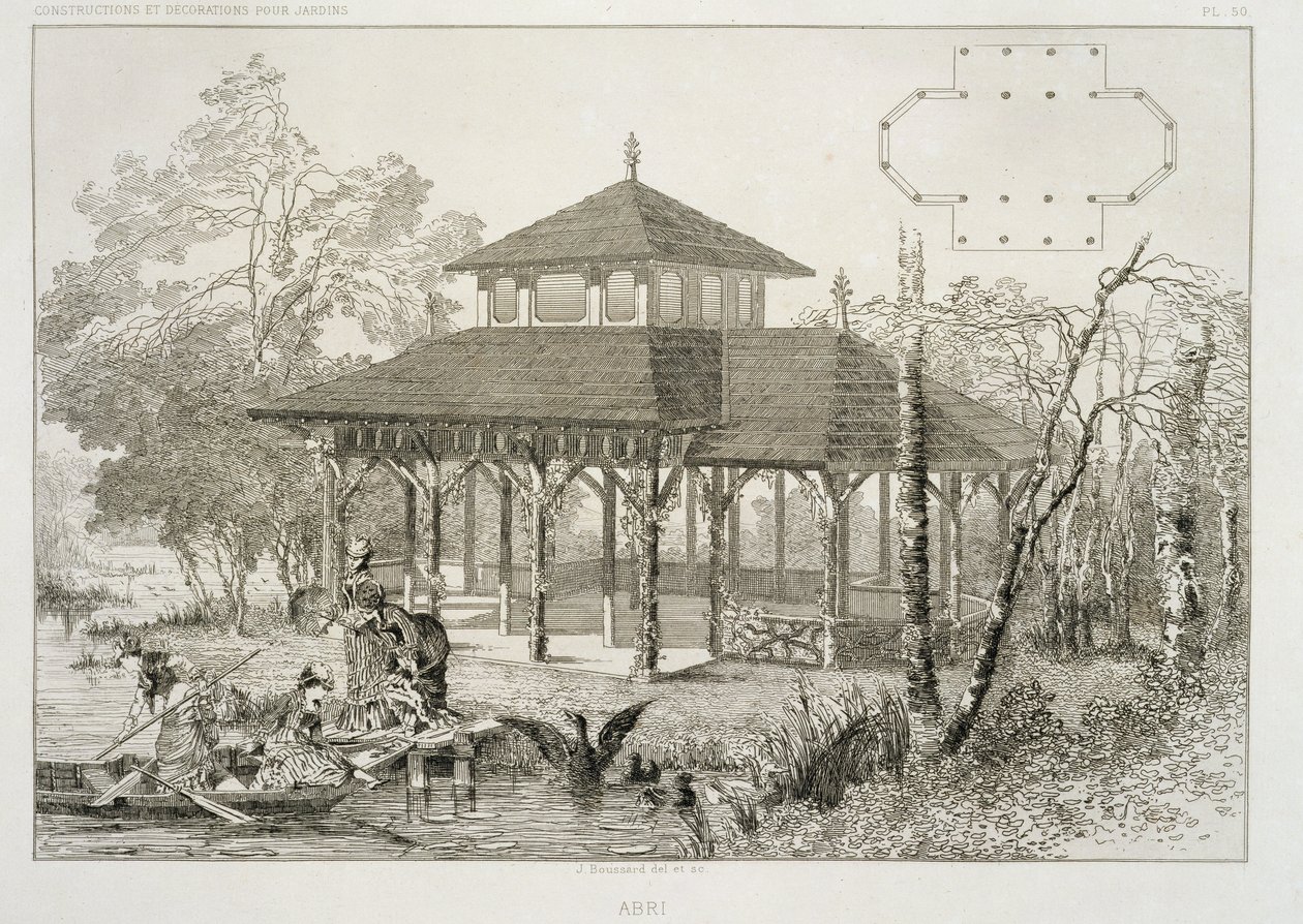 Úkryt, kolem roku 1880 od J. Boussard