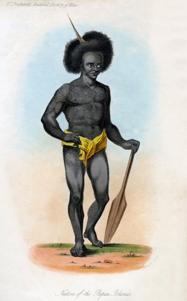 Pochází z Papua Islands, c1840. od J. Bull