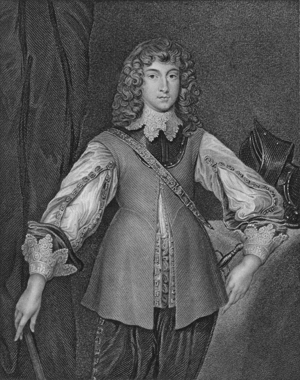 Princ Rupert, c1640, počátek poloviny 19. století. od J. Cochran