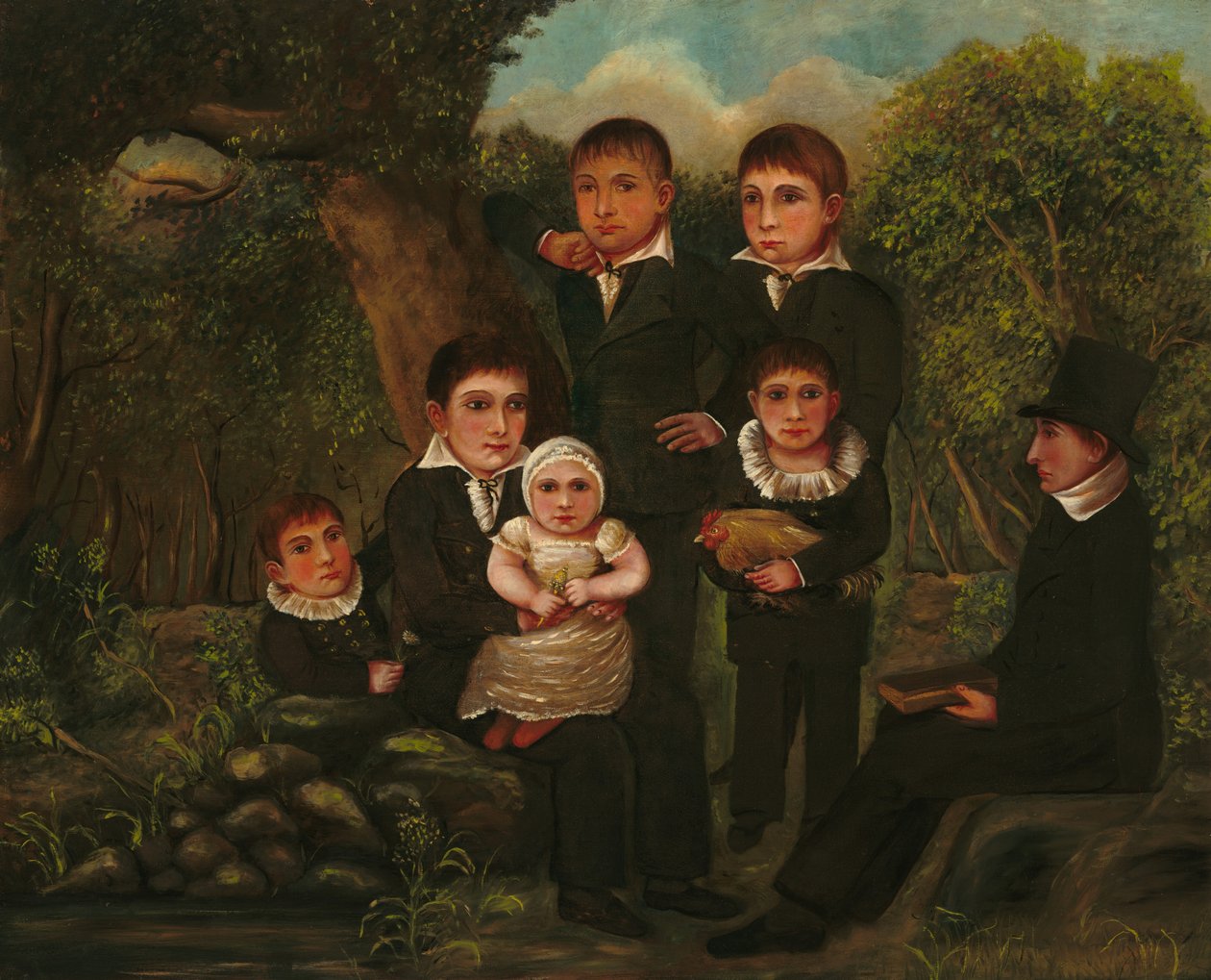 Abraham Clark a jeho děti, 1822. od J. H.