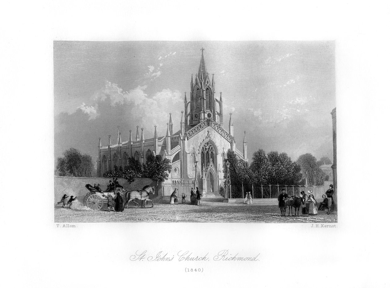 Kostel St Johns, Richmond, 1840. od J. H. Kernot