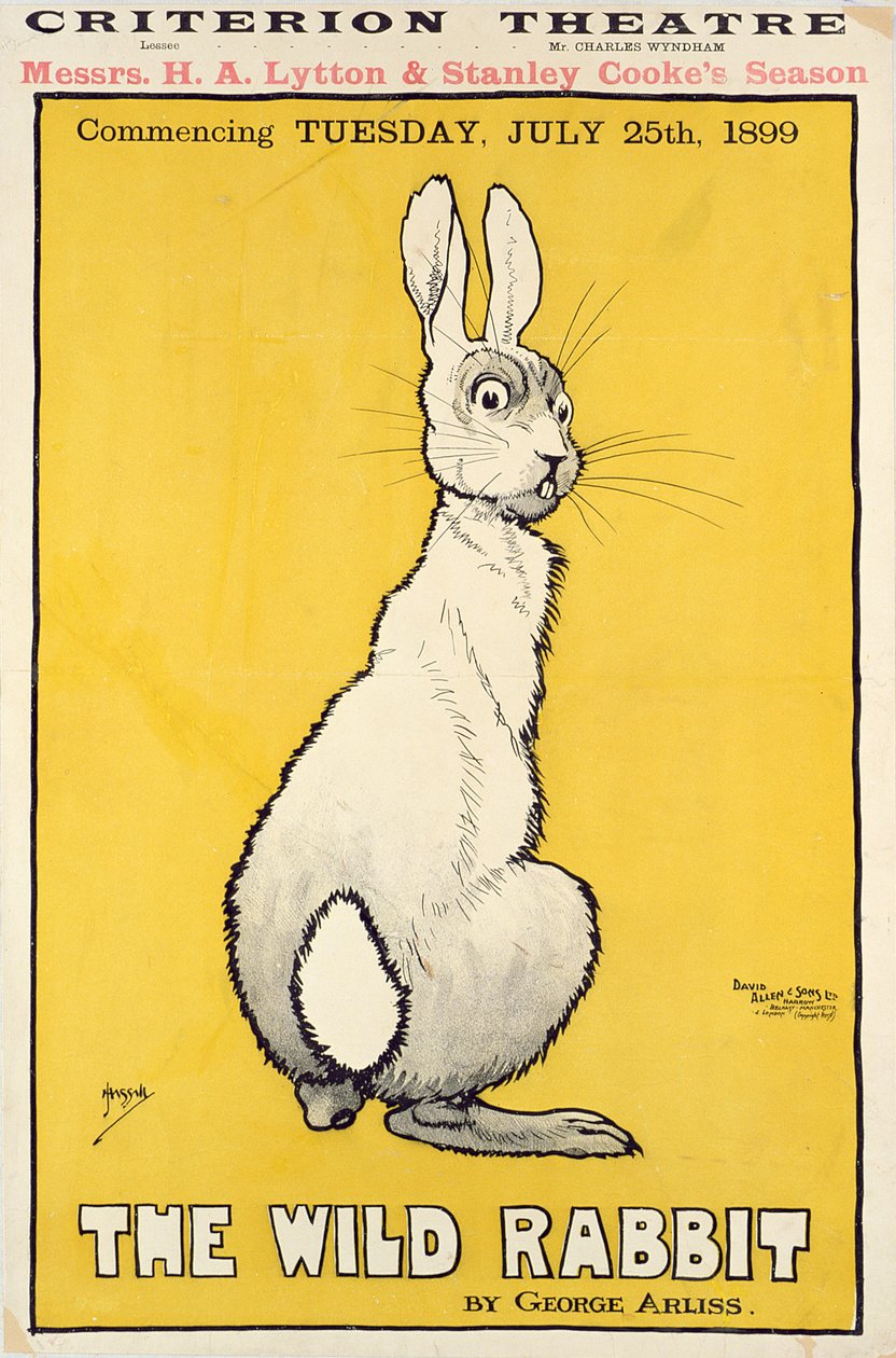Plakát Divoký králík, 1899 od J. Hissin