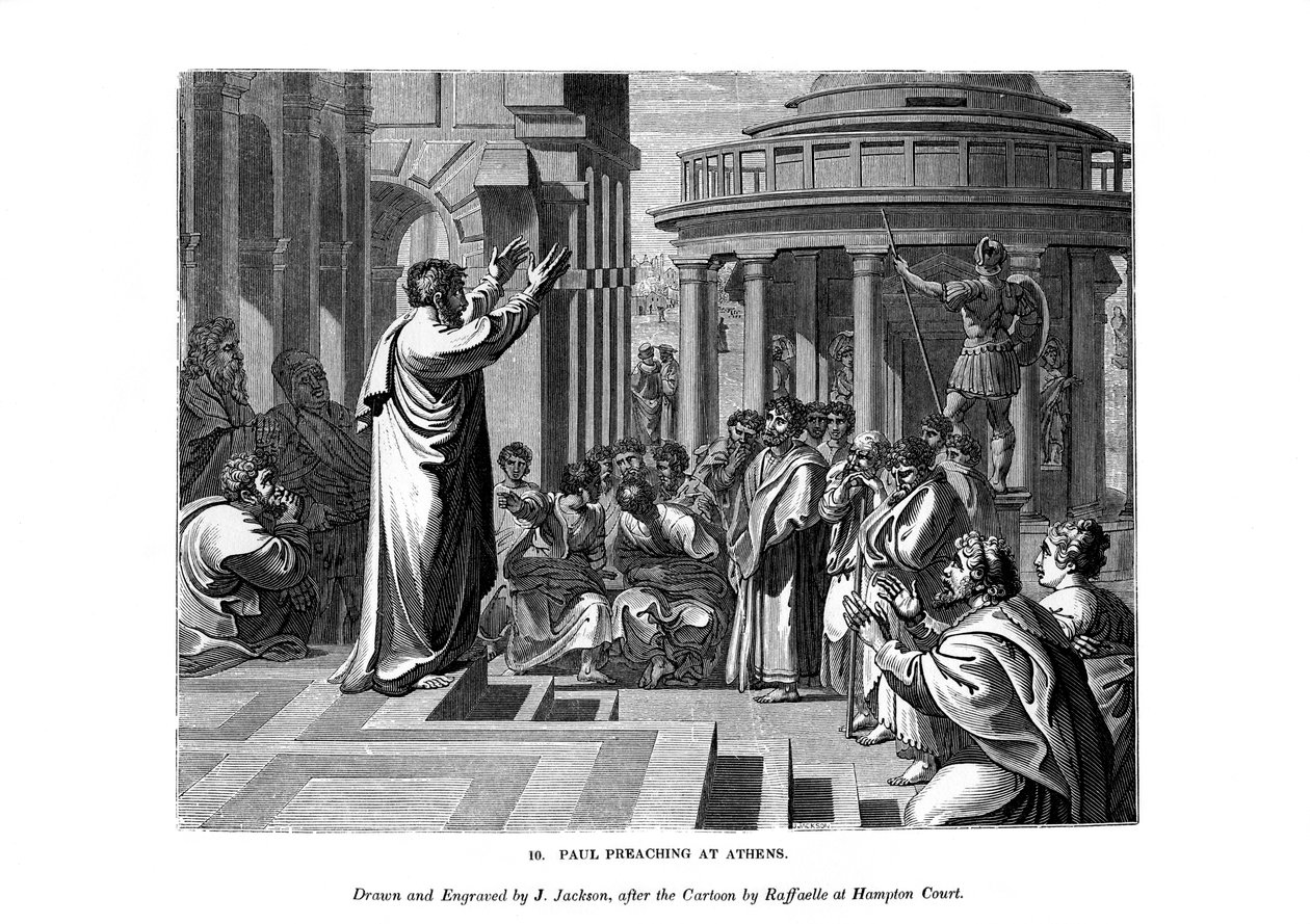 Pavel káže v Aténách, 1843. od J. Jackson