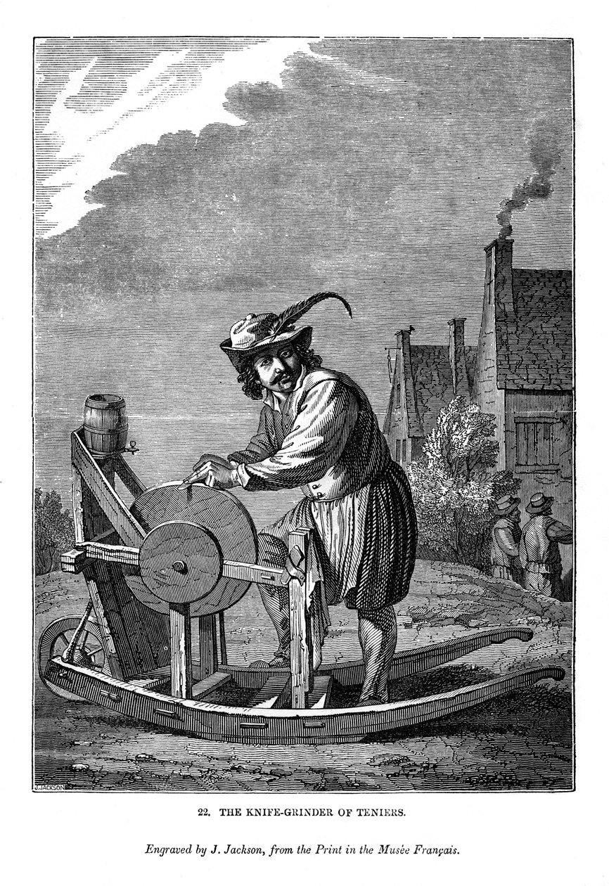 The Knife-Grender of Teniers, c1630-1690, 1843 od J. Jackson