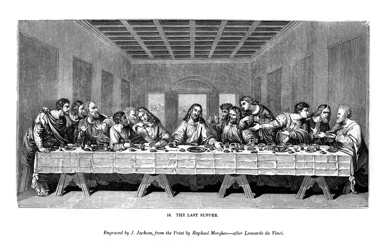 Poslední večeře, 1843 od J. Jackson