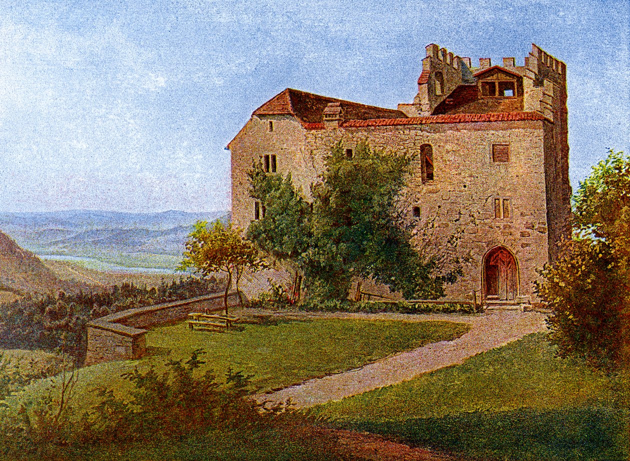 Habsburský zámek, poblíž Aargau, Švýcarsko, 1902-1903. od J Lange
