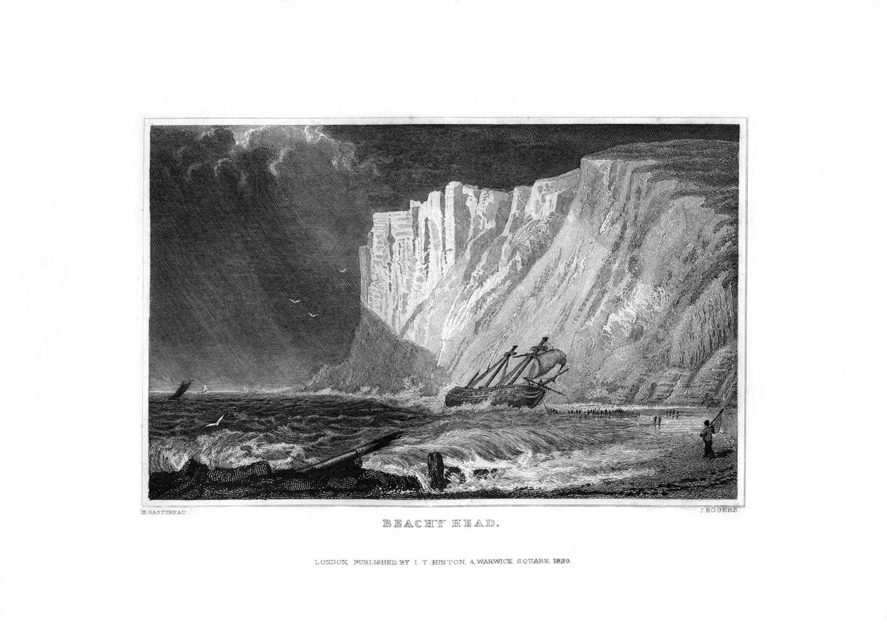 Beachy Head, East Sussex, 1829. od J. Rogers