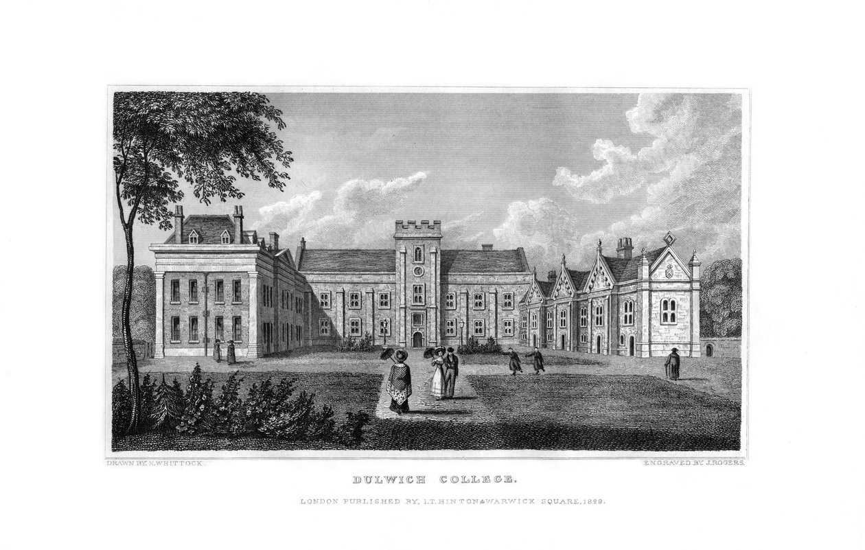 Dulwich College, Londýn, 1829. od J. Rogers