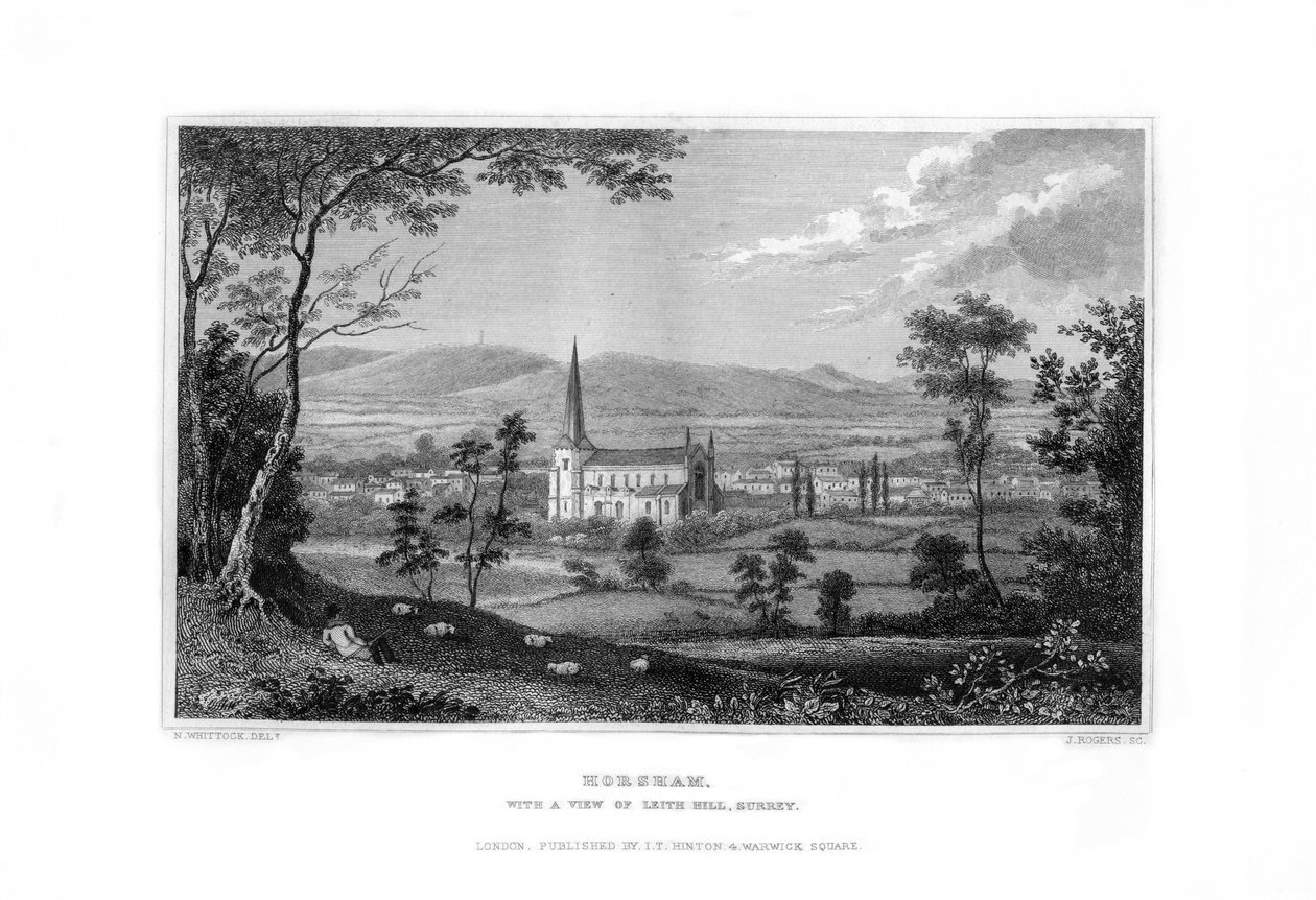Horsham, West Sussex, Anglie, 1829. od J. Rogers