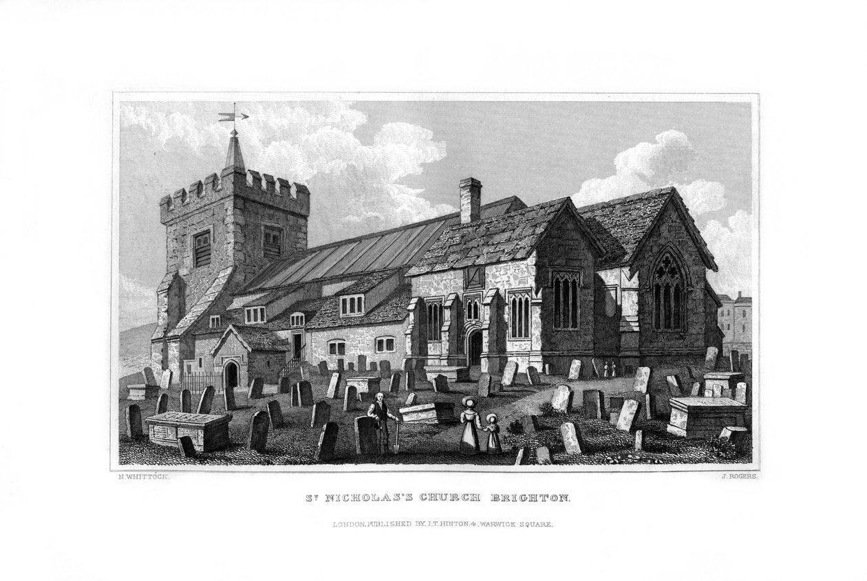 Kostel svatého Mikuláše, Brighton, East Sussex, 1829. od J. Rogers