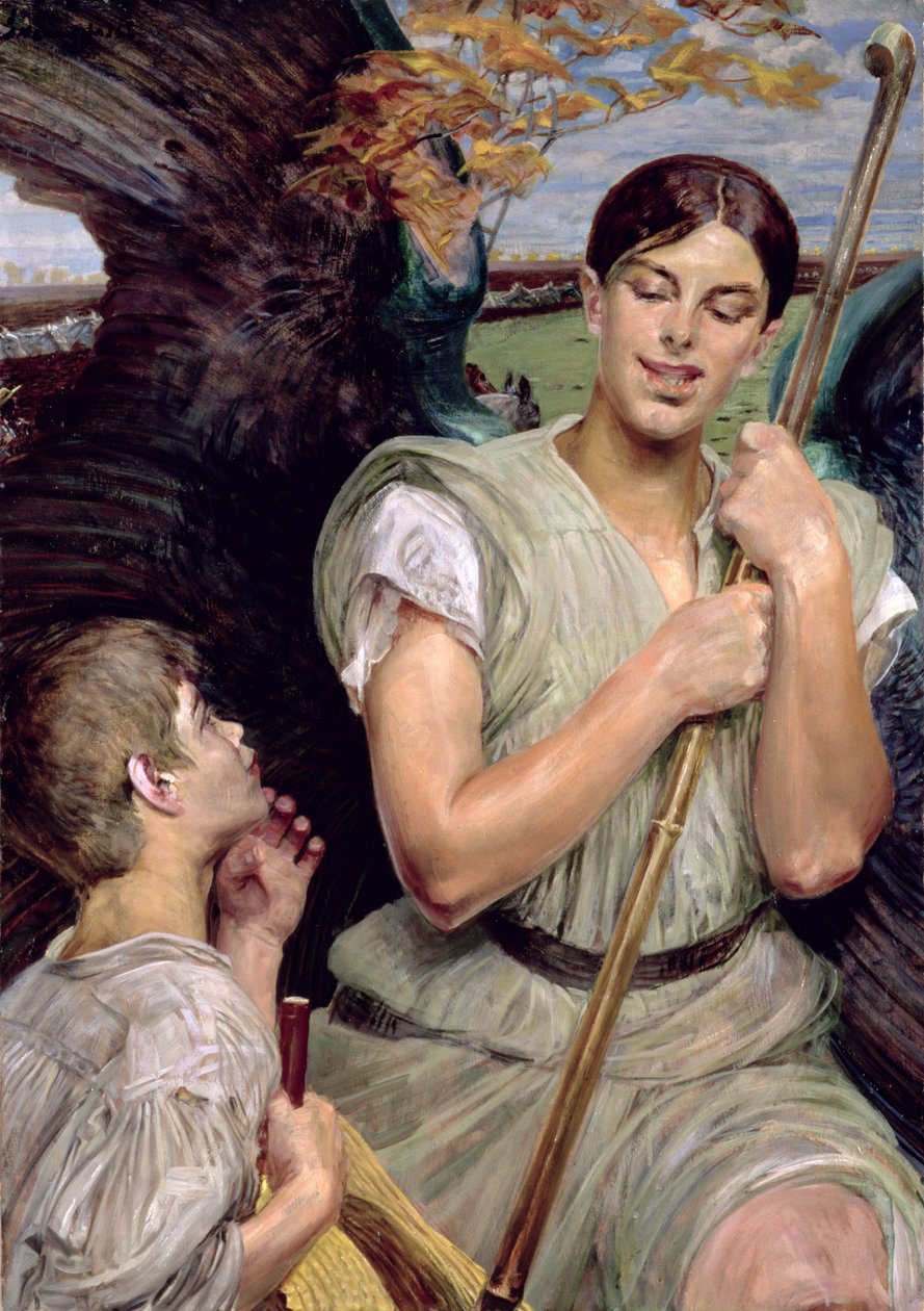 Angel and Shepherd Boy, 1911 od Jacek Malczewski