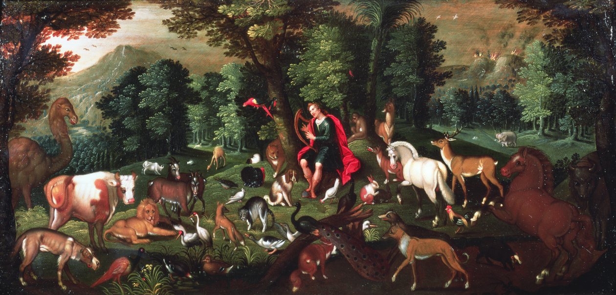 Orfeus a zvířata od Jacob Bouttats
