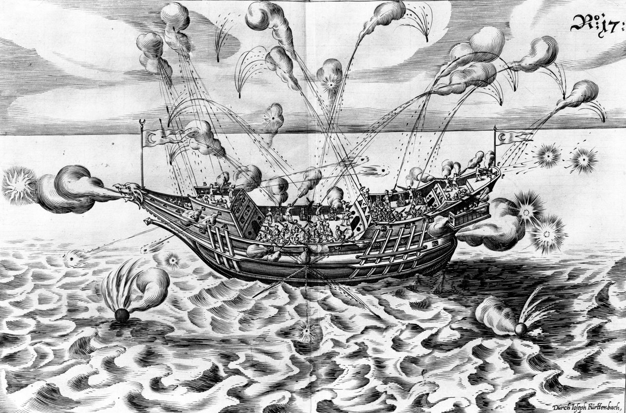 Válečná loď, ilustrace z 