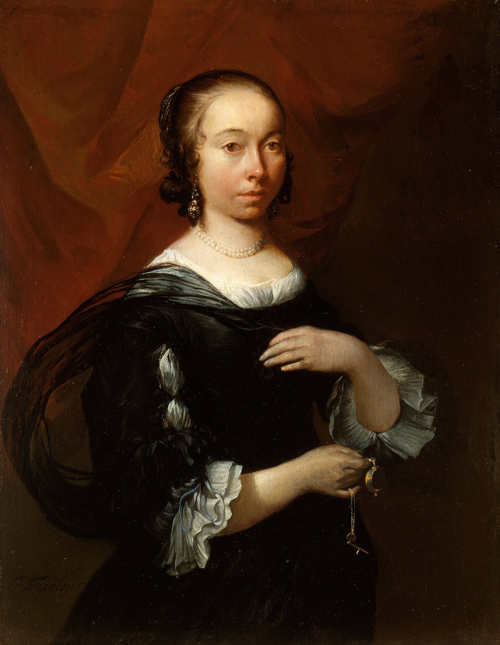 Portrét dámy, cca 1665-70 od Jacob Esselens