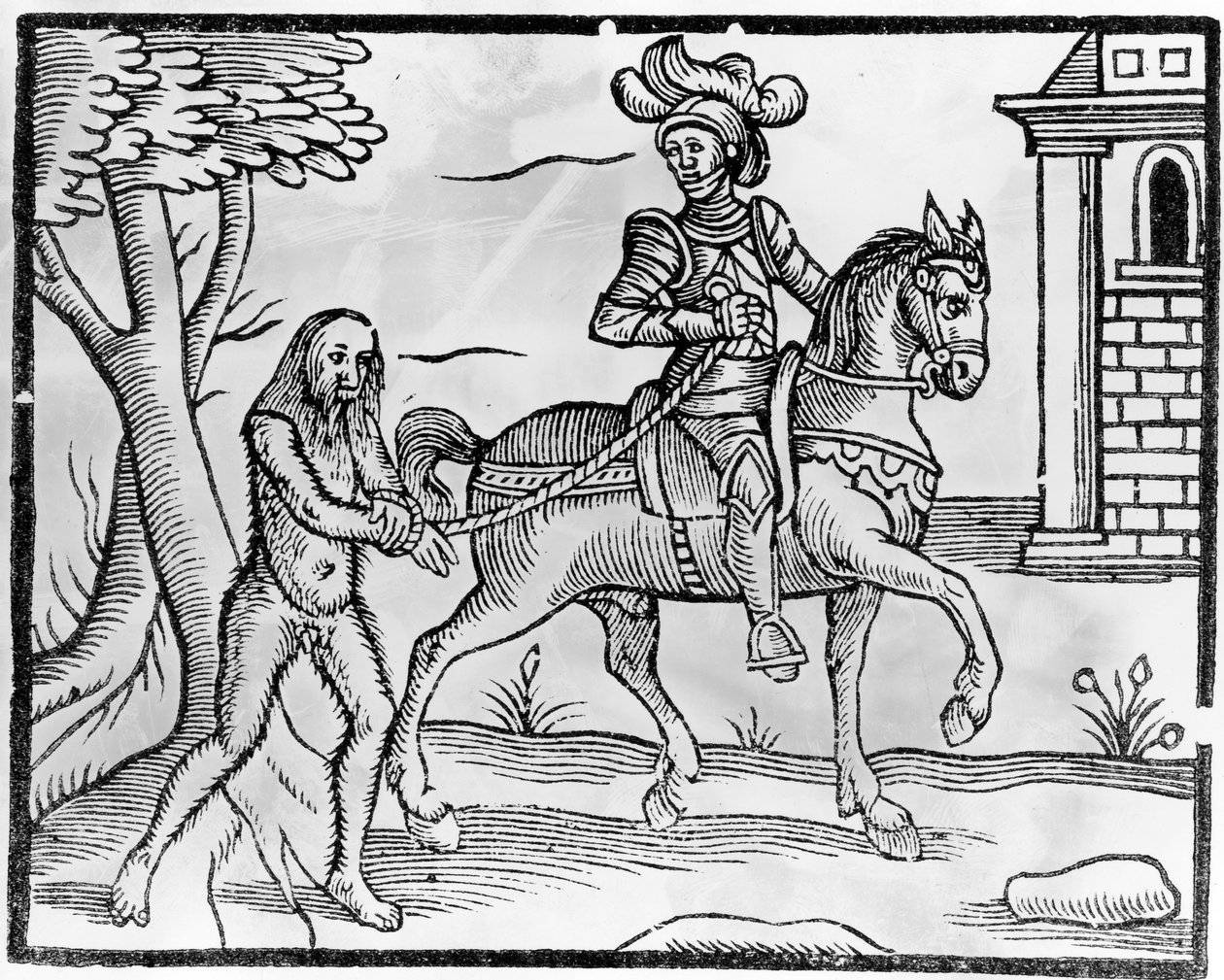 A Knight and A Wildman, c.1520-50 od Jacob Faber