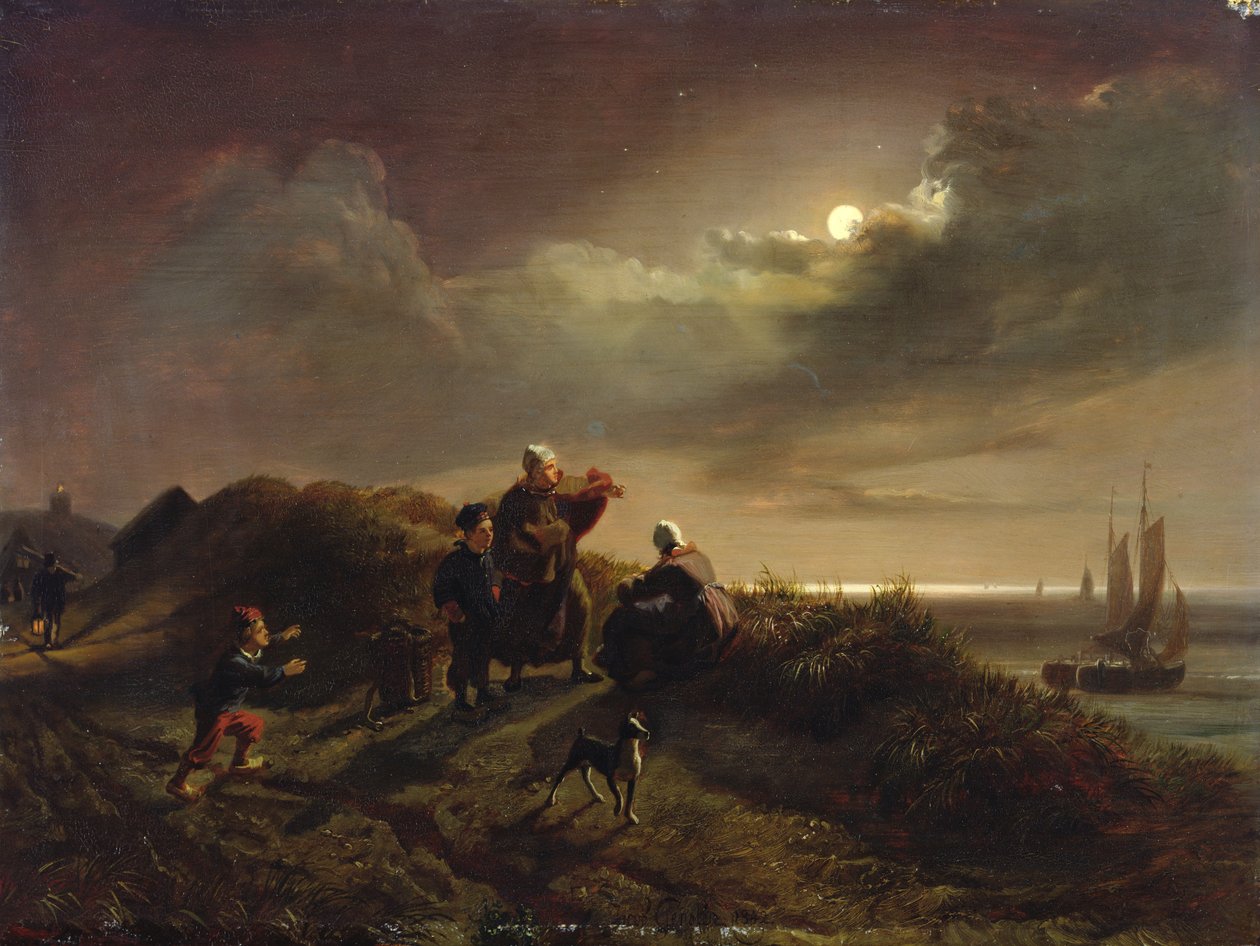 Na pobřeží poblíž Scheveningen, 1842 od Jacob Gensler