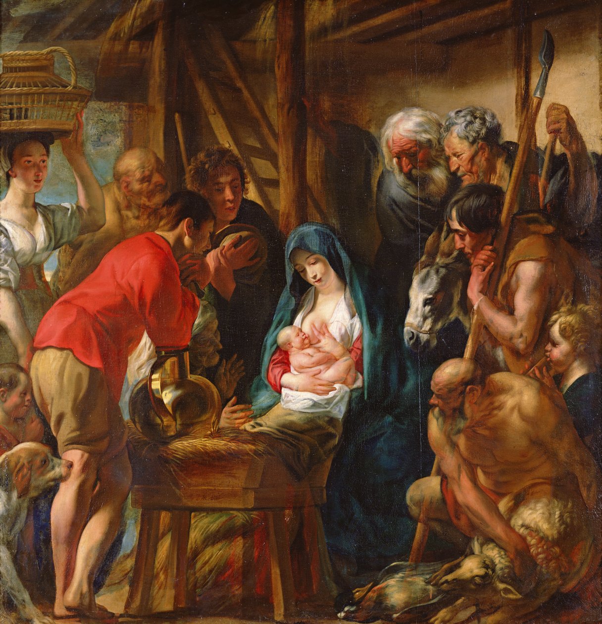 Klanění pastýřů od Jacob Jordaens