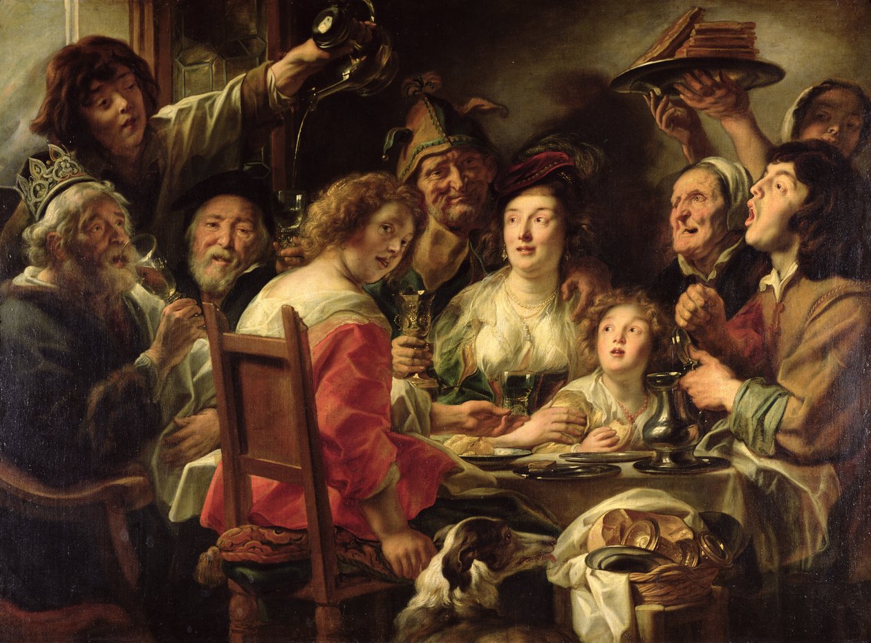 Král pije od Jacob Jordaens