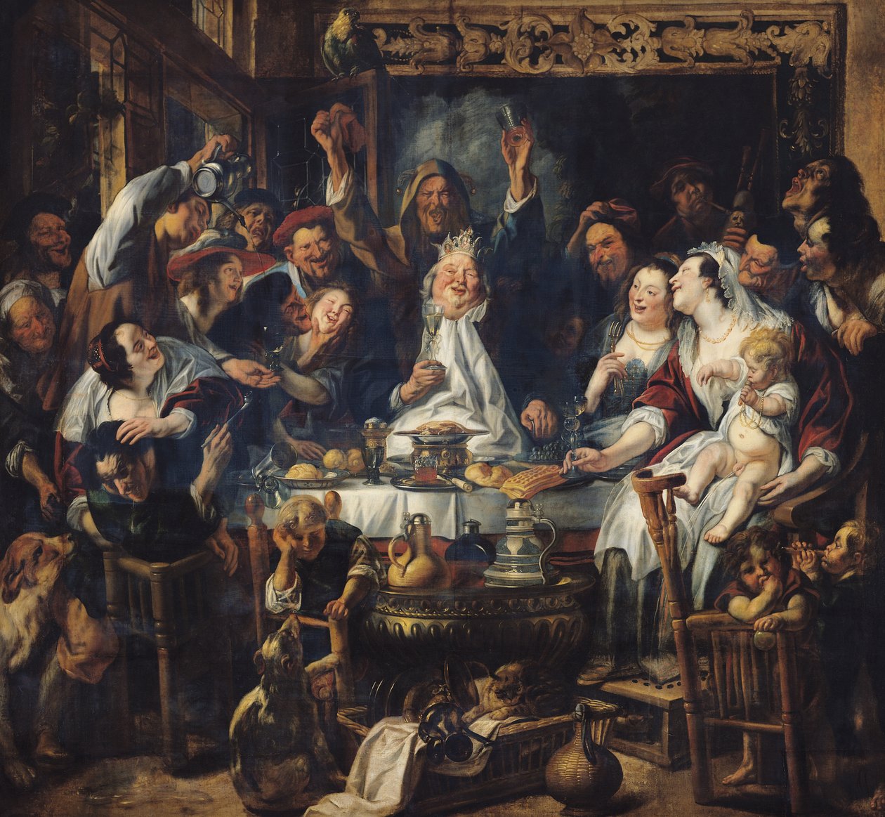 Král pije od Jacob Jordaens