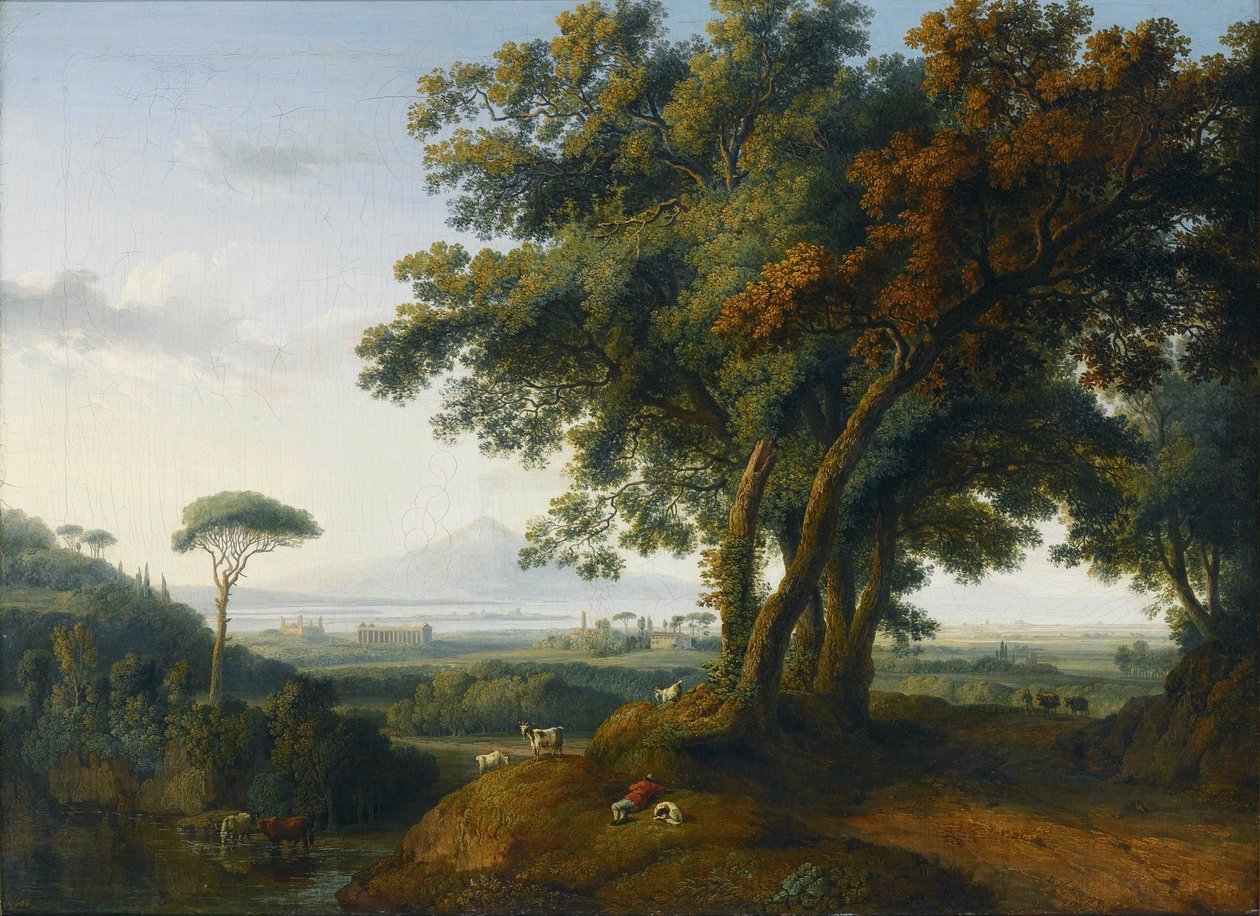 Pohled italského Capriccia od Jacob Philippe Hackert