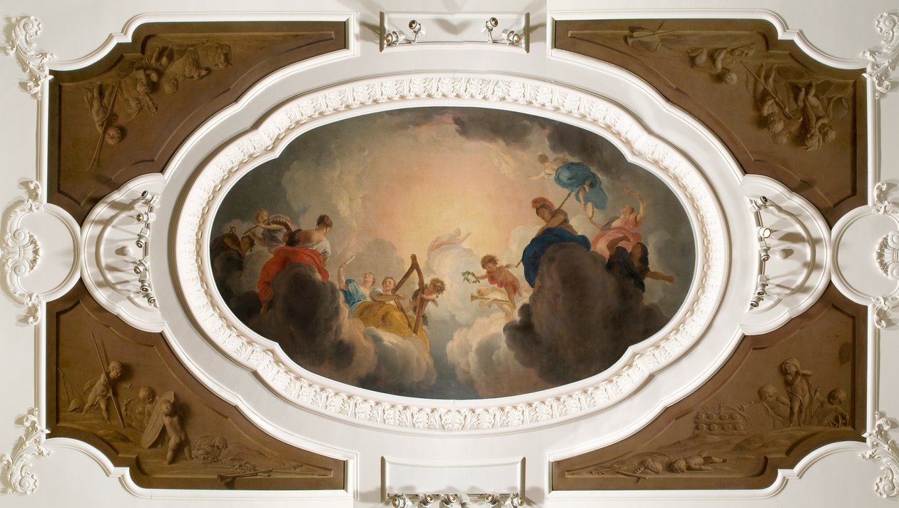 Apollo obklopen devíti múzami od Jacob de Wit