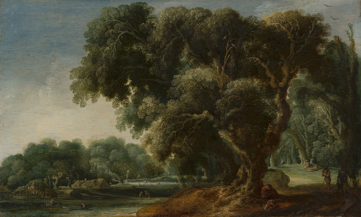Gefantaseerd boslandschap od Jacob van Geel