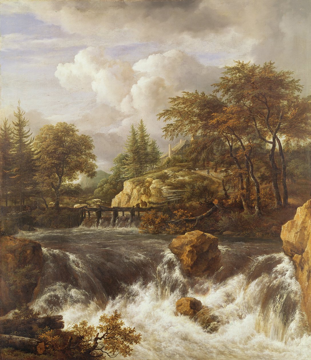 Vodopád ve skalnaté krajině, c.1660-70 od Jacob van Ruisdael