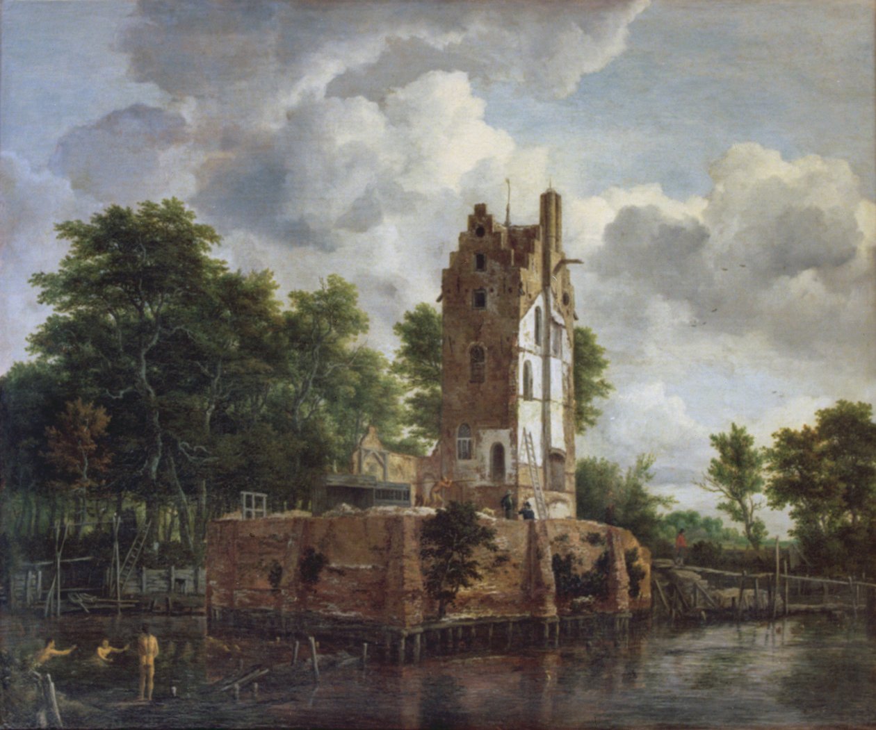 Kostelní věž od Jacob van Ruisdael