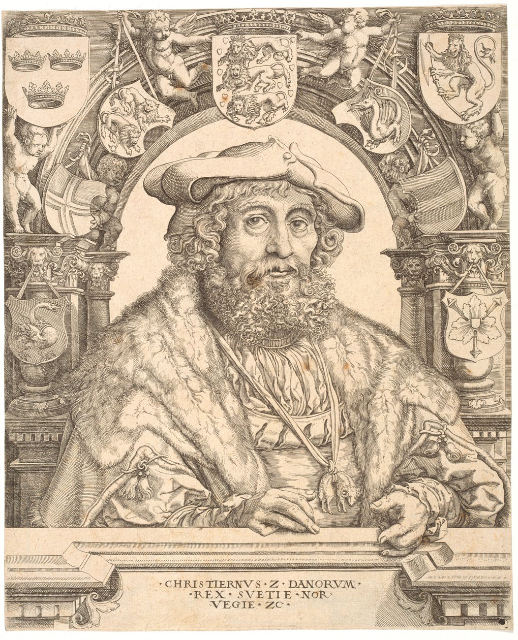 Dánský král Kristián II od Jacob Binck