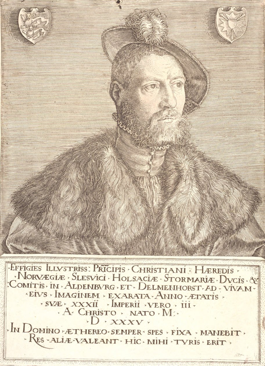 Portrét krále Kristiána III od Jacob Binck