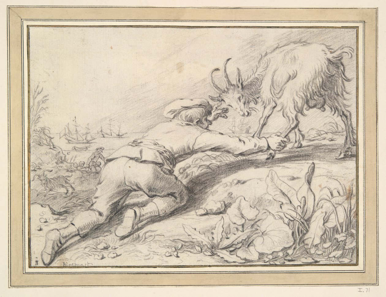 Chlapec chytá kozu od Jacob Gerritsz Cuyp