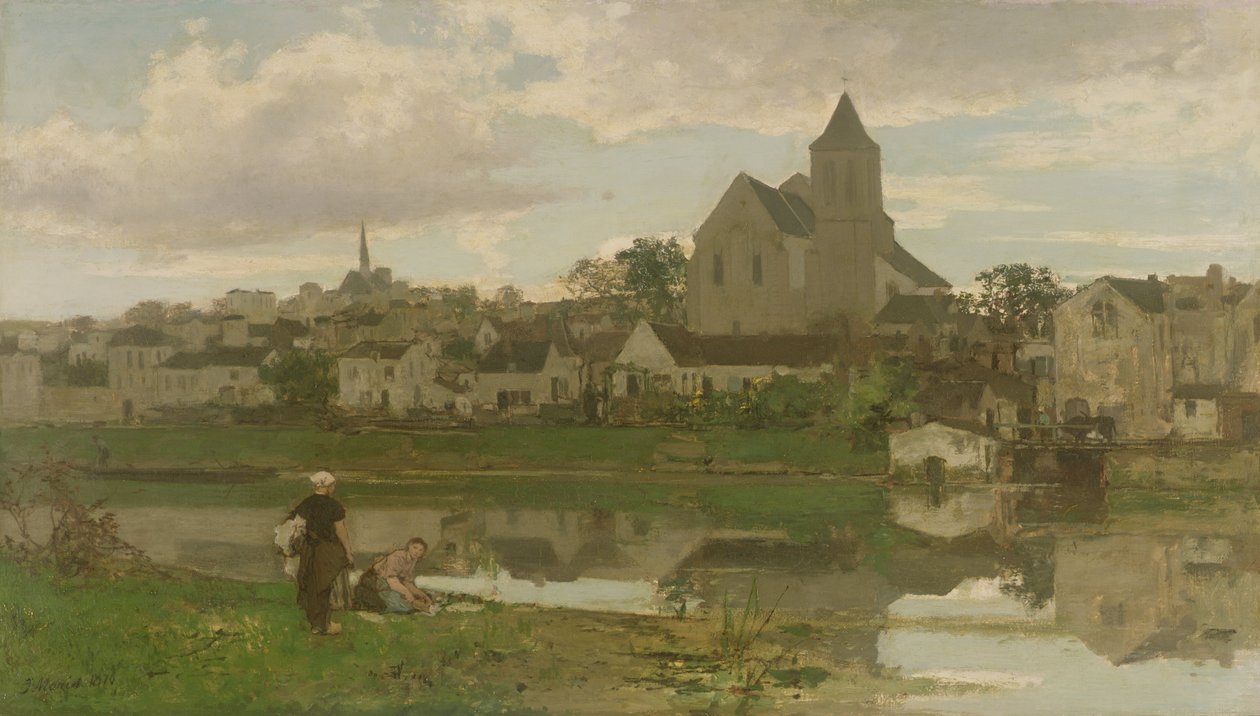 Pohled na Montigny-sur-Loing od Jacob Henricus or Hendricus Maris