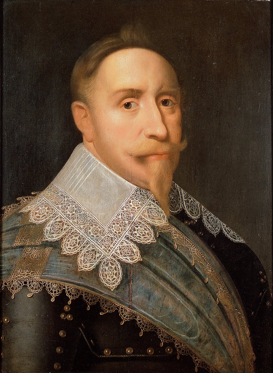 Gustav II Adolf, král Švédska od Jacob Hoefnagel