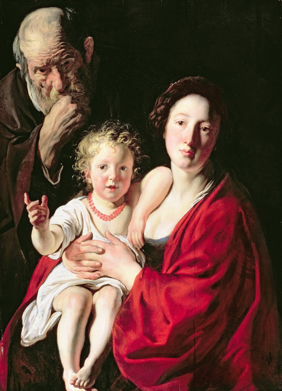 Svatá rodina (panel) od Jacob Jordaens