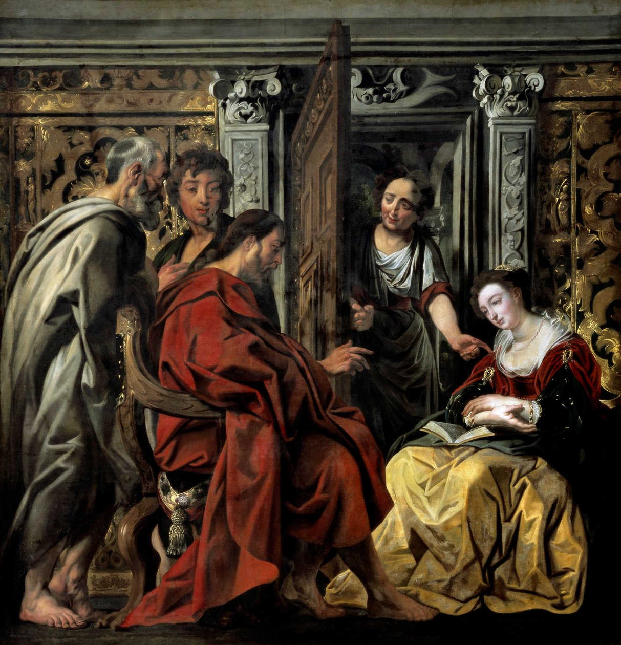 „Ježíš v Martě a Marii“ (obraz) od Jacob Jordaens