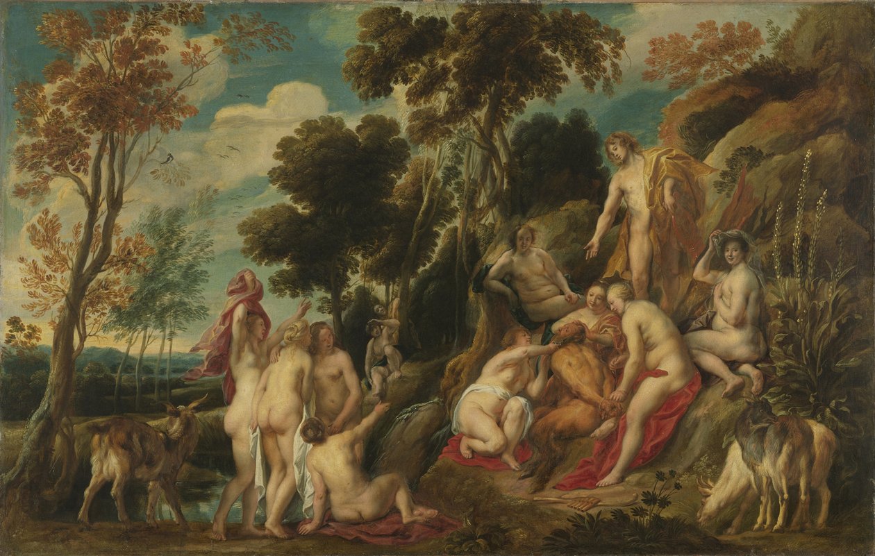 Marsyas špatně zacházeno múzami, 1630-1640 od Jacob Jordaens