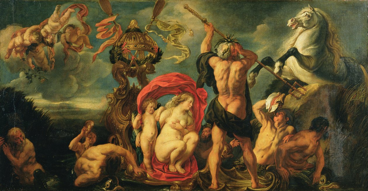 Neptun stvořil koně od Jacob Jordaens
