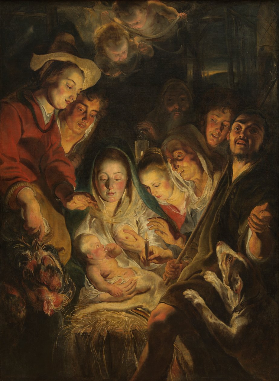 Klanění pastýřů od Jacob Jordaens