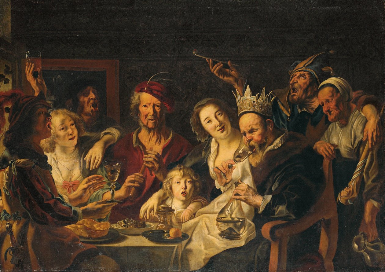 Král pije od Jacob Jordaens