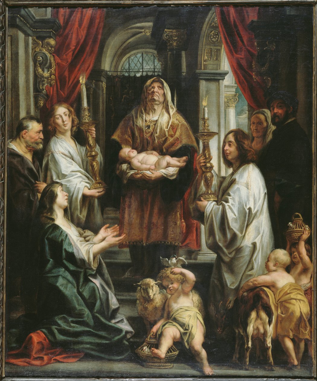 Prezentace v chrámu. od Jacob Jordaens