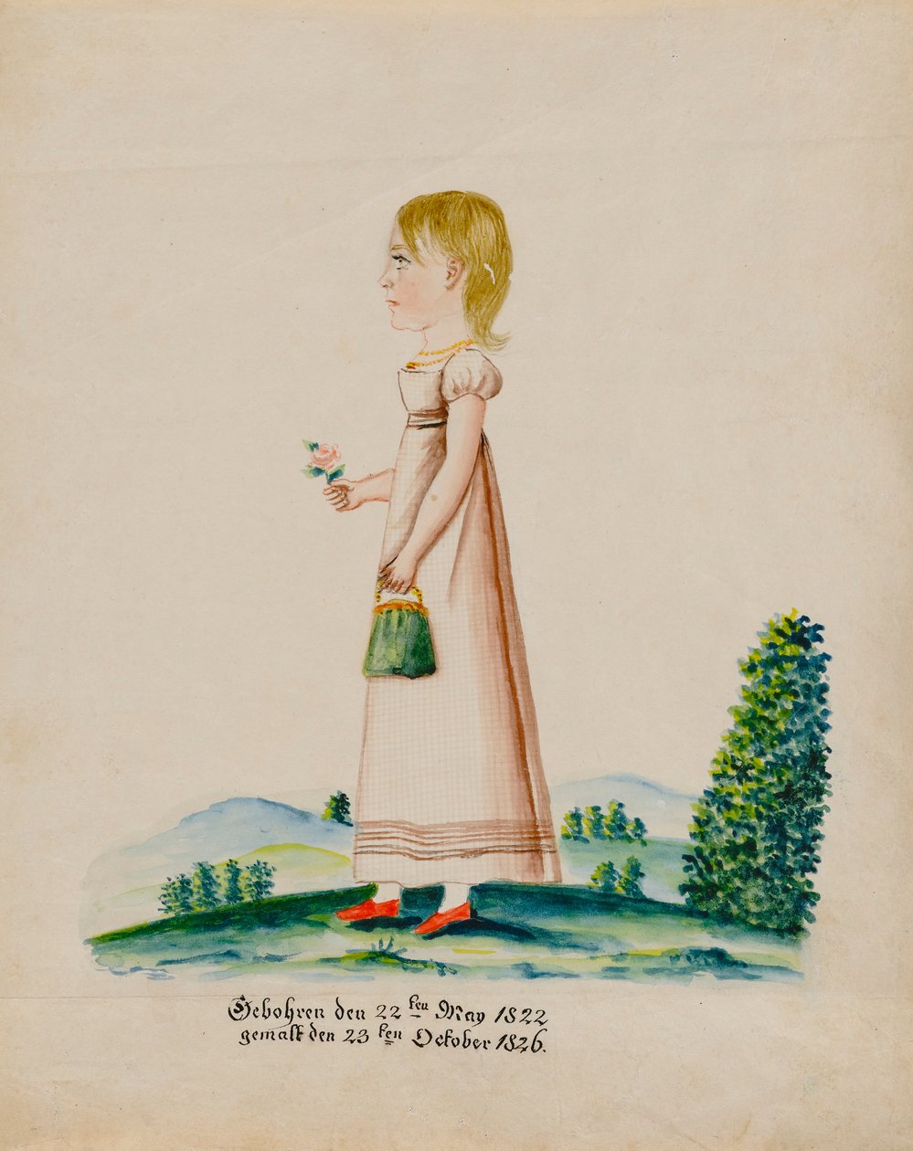 Portrét Sarah Musser, 1826. od Jacob Maentel